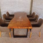 Live Edge Suar Dining Table Set JS-SFR 002 - Image 2