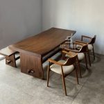 Monkey Pod Live Edge Dining Table Set JS-SFR 005 - Image 2