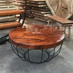 Live Edge Coffee Table With Metal Legs JS-TBL 002