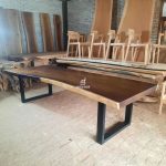 Suar Wood Dining Table Metal Legs JS-TBL 004 - Image 3